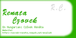 renata czovek business card